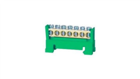 Listwa Zaciskowa Niska Na Szynę 7-Torowa Zielona Th35 E.4020