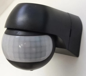 Czujnik ruchu 800W IP44 PIR / na podczerwień wodoodporny natynkowy czarny SENSOR 90 B GXSE008