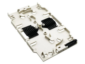 Kaseta (tacka) spawów światłowodowych z uchwytami na 12 spawów oraz separatorem włókien na wyjściu ALANTEC FOC-12K