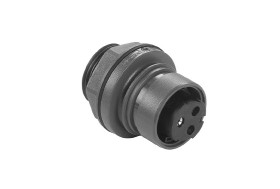 Przemysłowe złącze okrągłe 3-pinowe Mocowanie panelu przedniego Wtyk Bulgin IP66, IP68, IP69K PXP6012/03P/CR