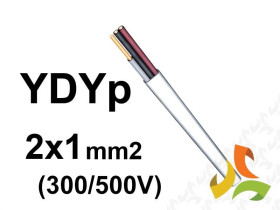 Przewód YDYp 2x1 mm2 (300/500V) instalacyjny płaski (krążki 100m) G-005671 TELEFONIKA
