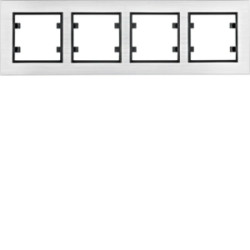 Lumina passion Ramka 4-krotna pozioma aluminium srebrne WL9242
