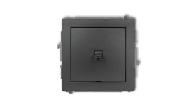 Deco Łącznik Jednobiegunowy W Stylu Amerykańskim Czarny Mat 12Dwpus-1