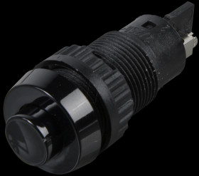 1.10.102.001/0104 Button, NO, 250 V, 2 A, Ø 16.2 mm, black