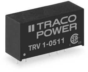 TracoPower TRV 1-1219 Przetwornica DC/DC, do PCB 12 V/DC 9 V/DC 110 mA 1 W Ilość wyjść: 1 x Content 1 szt.