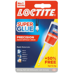 LOCTITE 2633424 Super Glue Precision Bottle 5g &#x2B; 50% Extra Free