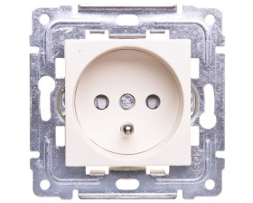 DANTE Gniazdo pojedyncze z/u z przesłonami krem 450334