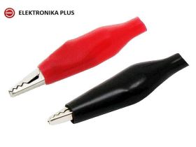 KROKODYLEK ŚREDNI W IZOLACJI CZERWONY + CZARNY 51mm PARA