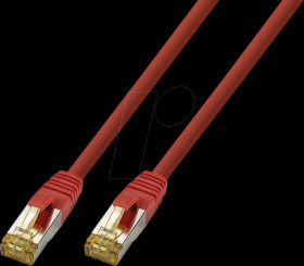 1852HF-1,0M Patch cable, Cat.6a, S/FTP, 1 m red