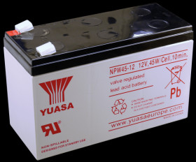 NPW45-12 YUASA high-current battery, 12 V, 45 watt/cell