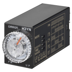 Timer Relay Montaż na panelu 100 → 120V ac 4NO/4NC 4-stykowy Omron 4PDT 0.1 s → 10min H3YN Wielofunkcyjne
