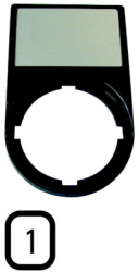 Label holder, with shield, 1, black, 256797