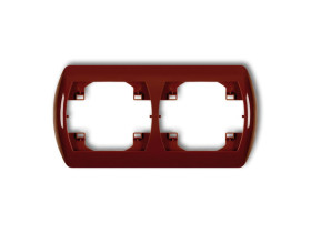 TREND Ramka pozioma 2 podwójna brązowy 4RH-2 KARLIK