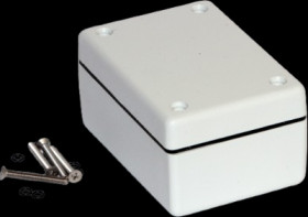 ABS enclosure, (L x W x H) 81 x 56 x 28 mm, light gray (RAL 7035), IP65, 1594BWGY