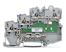 Podkładka termiczna WAGO poziomy: Potrójny 24 → 16AWGWciskany zacisk Cage Clamp TOPJOB S, 2000 13.5A