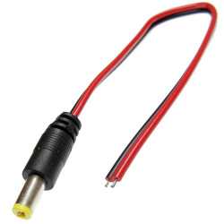 Wtyk DC 2.1/5.5 z kablem 30cm