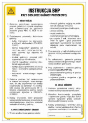 ZNAK - IAA15 Instrukcja BHP przy obsłudze gaśnicy proszkowej 24,5 x 35 cm HN - Płyta TD-flex 0,4mm