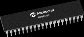 8051 microcontroller, 8 bit, 24 MHz, PDIP-40, AT89S52-24PU