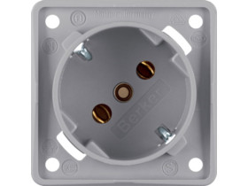 Integro Flow Gniazdo schuko 45° mechanizm szary 841852526 HAGER