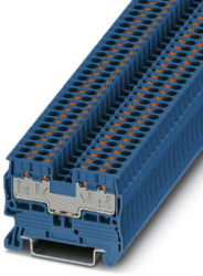 Through terminal block, push-in connection, 0.14-2.5 mm², 4 pole, 17.5 A, 6 kV, blue, 3211022