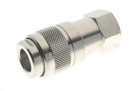 Szybkozłącze powietrza RS PRO G 3/8 żeńskie rodzaj Żeński Gwintowany Mosiądz 3/8in