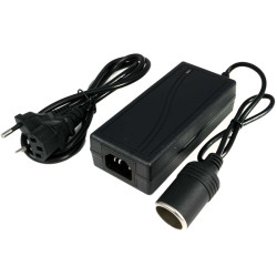 Zasilacz z gniazdem zapalniczki do lodówki turystycznej 12V 6A 72W