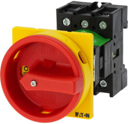 Main switch, rotary actuator, 3 pole, 32 A, (W x H x D) 54 x 70 x 90 mm, 095676