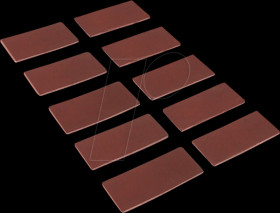 LEDER-050X25X3 Universal soft jaws, self-adhesive, leather, 50 mm, 10 pcs.