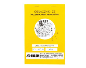 Znaki samoprzylepne ZS 20x34/WYL E04ZP-02030110600
