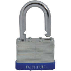 Faithfull QC0150 Laminated Steel Padlock 50mm 3 Keys