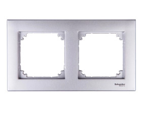 Merten M-Plan Ramka podwójna aluminium MTN486260