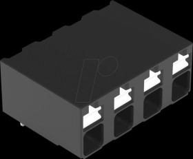 2086-3224 THR PCB terminal block, push-button, 1.5 mm², 4-pin