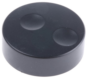 Pokrętło potencjometru oś: 6mm średnica: 38.6mm Okrągłe PVC Czarny RS PRO