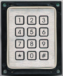 Klawiatura ze stali nierdzewnej IP65 12 Key