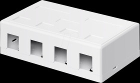 79376 Keystone empty housing 4 port, white