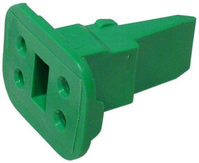 Socket, 4 pole, straight, 2 rows, green, W4S-P012