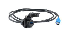 Złącze USB USB A Montaż na panelu Żeńskie do męskiego USB 3.2 2-portowe