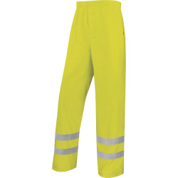 PU COATED POLYESTER HI VIS RAIN TROUSERS