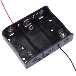 C x 3 Battery Holder Flying Leads