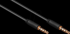 63826 3.5 mm jack, 4-pin, black, 1,00 m