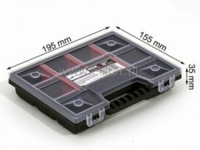 Pudełko organizer 10 przegródek 195x155x35mm