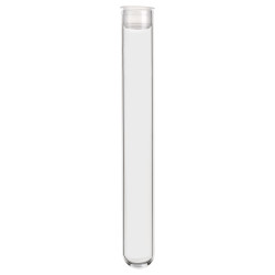 Simax Test Tubes Without Rim, 16mm X 125mm with PE Cap Pack of 100