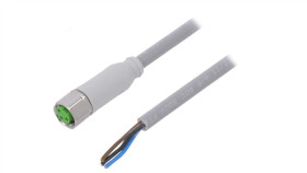 Złącze Okrągłe M8 Żeńskie Proste Z Wolnym Końcem Przewodów 3Pin...