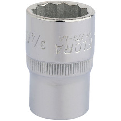 Elora 24418 3/4&quot; 1/2&quot; Square Drive Bi-hexagon Socket