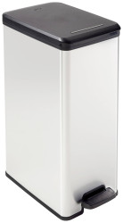Curver DECO Bin 240640 Kosz na śmieci 40 l (S x W x G) 250 x 610 x 420 mm srebrny, czarny 1 szt.
