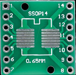 SMA-SOP14 Developer boards - SMD breakout adapter, SOP14 / SSOP14 / TSSOP1