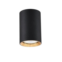 Spot tuba MANACOR czarno-złota 6x9cm GU10 LP-232/1D-90 LIGHT PRESTIGE
