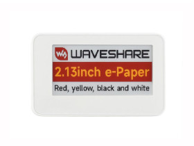 Waveshare 2.13inch NFC-Powered e-Paper (G), Red / Yellow / Black / White 4-color Displaying, No Battery, Wireless Powering &amp;