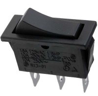 MK1011CP1 Przełącznik jednobiegunowy, 230V czarny ON-ON [SPDT]