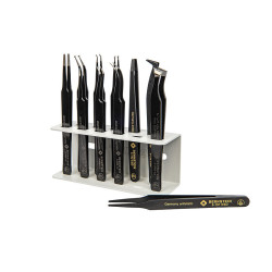 Zestaw pęset dł. całkowita 110 mm, 115 mm, 120 mm Bernstein antymagnetyczna ESD Stal nierdzewna